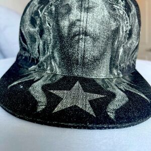 GIVENCHY JESUS SNAPBACK CAP IN GREY